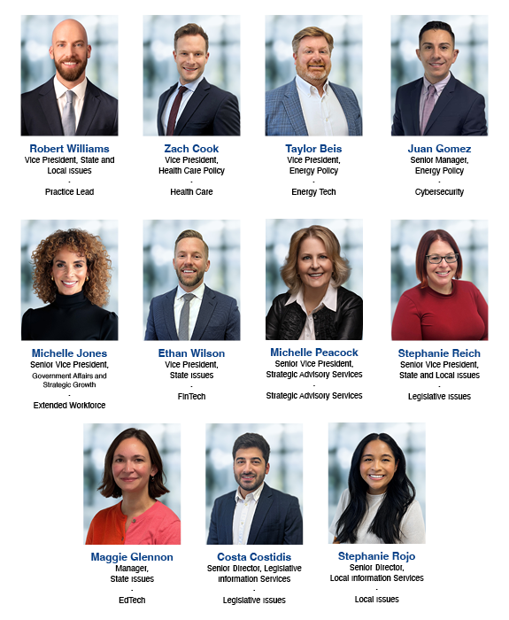 Headshots of the Stateside Technology Practice Team